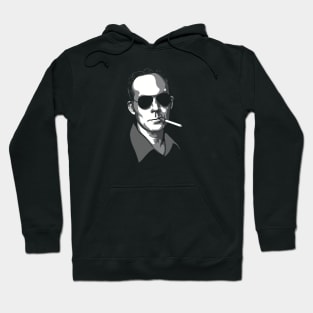 Hunter S Thompson greyscale Hoodie